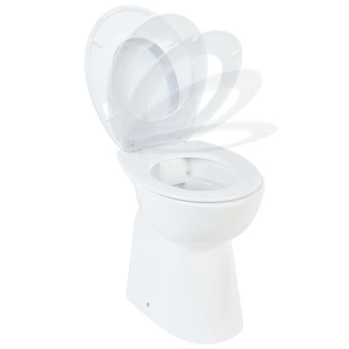 Højt toilet uden kant soft close 7 cm højere keramik hvid