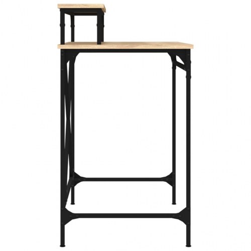 Skrivebord 80 × 50 × 90 cm - konstrueret træ og jern, sonoma-eg
