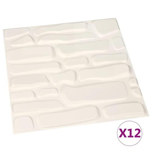 Vægpanel 12 stk. 3D 0,5x0,5 m 3 m²