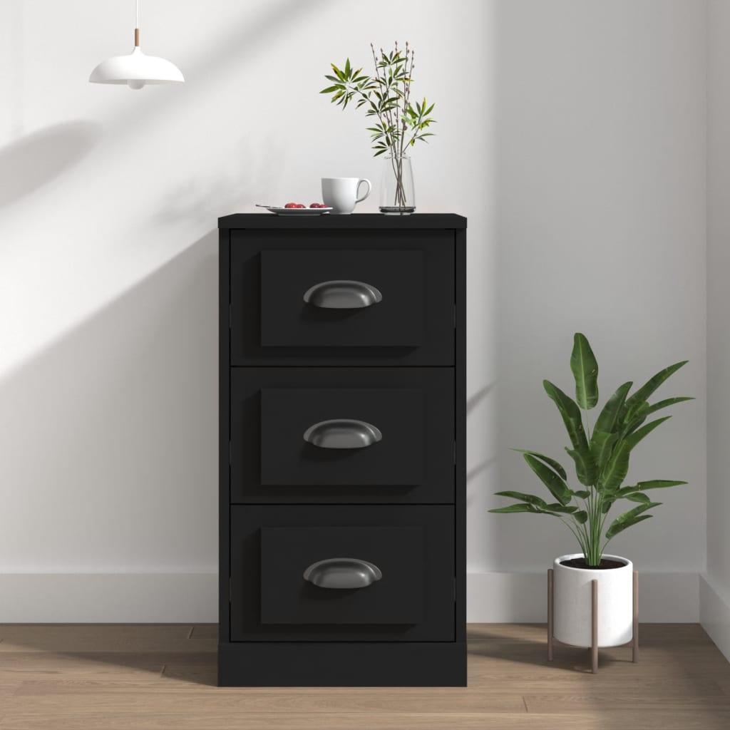 Skænk 36x35,5x67,5 cm konstrueret træ sort