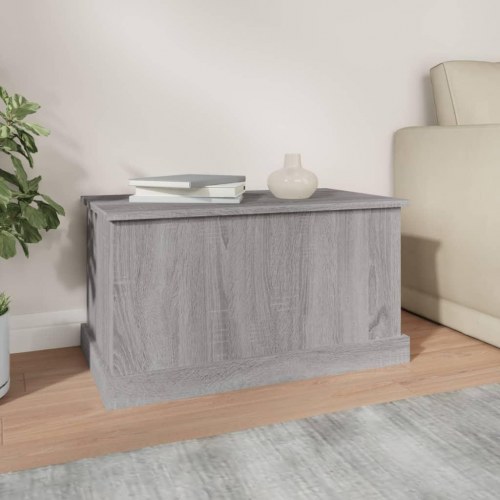 Opbevaringskasse med låg 70 x 40 x 38 cm - grå sonoma-eg