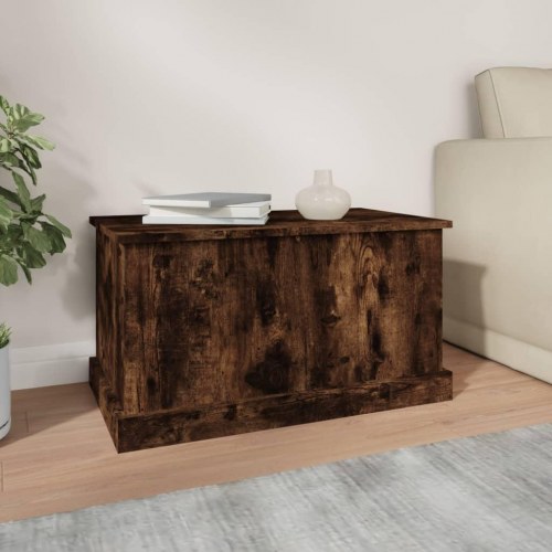 Opbevaringskasse med låg 70 x 40 x 38 cm - røget egetræsfarve
