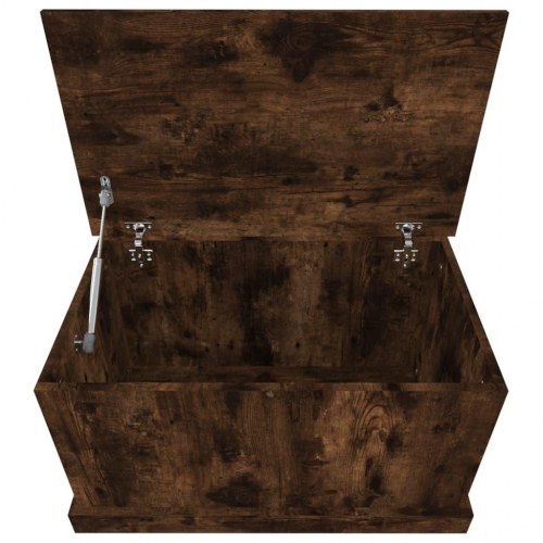 Opbevaringskasse med låg 70 x 40 x 38 cm - røget egetræsfarve