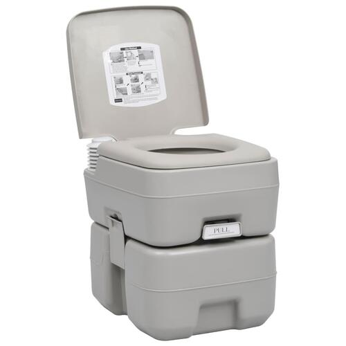 Transportabelt campingtoilet og vandbeholder