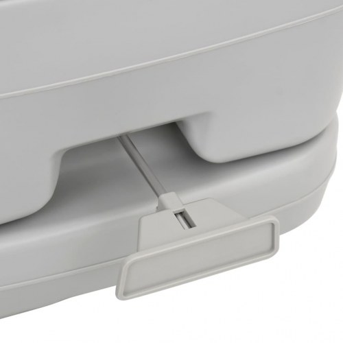Transportabelt campingtoilet 10+10 l HDPE grå og hvid