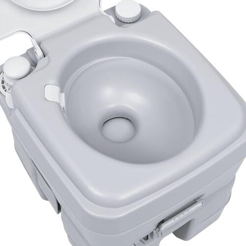Transportabelt campingtoilet og vandbeholder