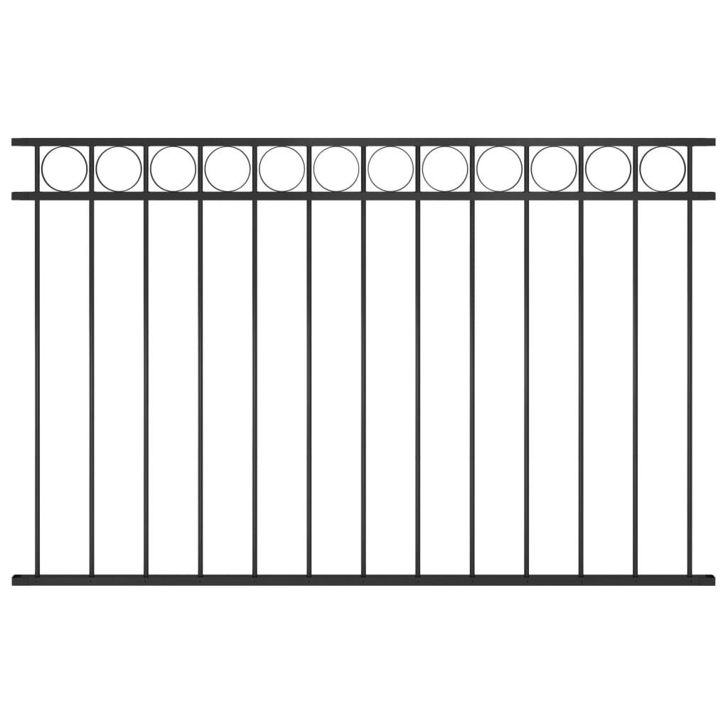 Hegnspanel 1,7x1 m stål sort
