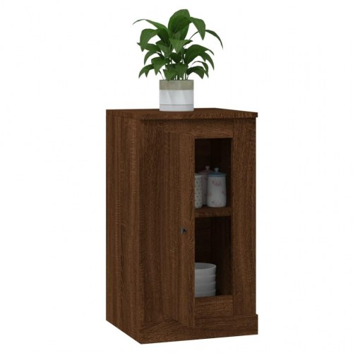 Skænk 37,5x35,5x67,5 cm konstrueret træ brun egetræsfarve