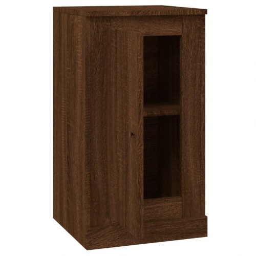 Skænk 37,5x35,5x67,5 cm konstrueret træ brun egetræsfarve