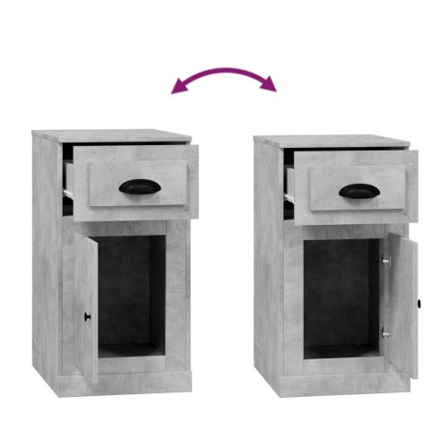 Skuffeskab 40x50x75 cm konstrueret træ betongrå