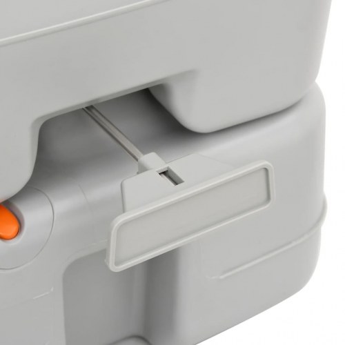 Transportabelt campingtoilet 15+10 l HDPE grå og hvid