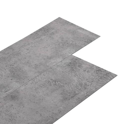 Selvklæbende gulvbrædder 4,46 m² 3 mm PVC cementbrun