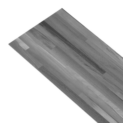 Selvklæbende gulvbrædder 4,46 m² 3 mm PVC stribet grå