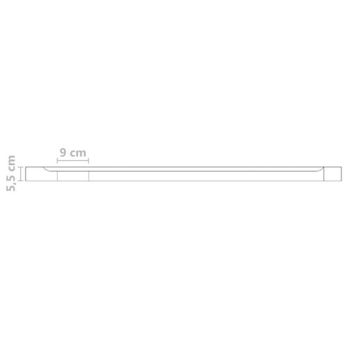 Brusekar 80x80 cm ABS hvid
