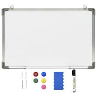 Magnetisk whiteboard 60x40 cm stål hvid