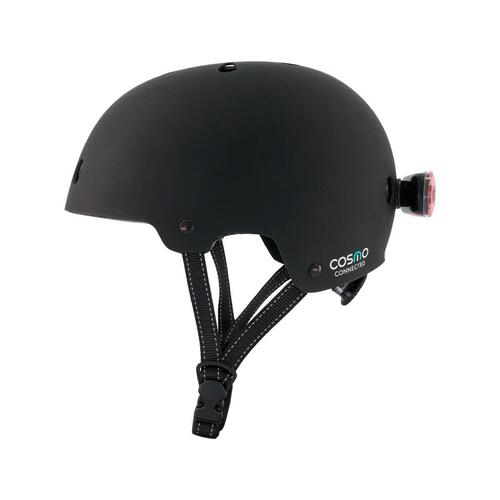 Cykelhjelm til voksne Cosmo Evasion Sort S/M LED Lys Mat bagpå (OUTLET B)