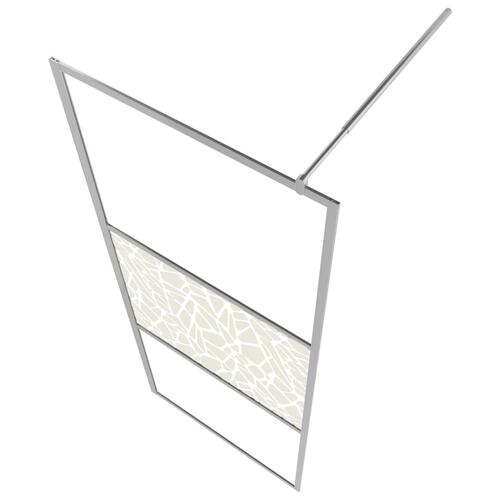 Brusevæg ESG-glas med stendesign 80x195 cm