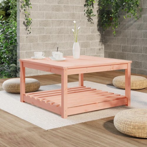 Havebord i massivt douglasgran - 82,5 × 82,5 × 45 cm med hylde