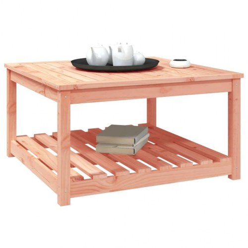 Havebord i massivt douglasgran - 82,5 × 82,5 × 45 cm med hylde