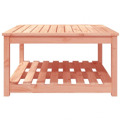 Havebord i massivt douglasgran - 82,5 × 82,5 × 45 cm med hylde