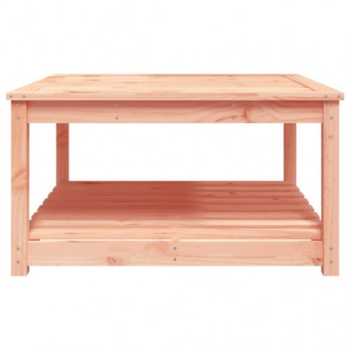 Havebord i massivt douglasgran - 82,5 × 82,5 × 45 cm med hylde
