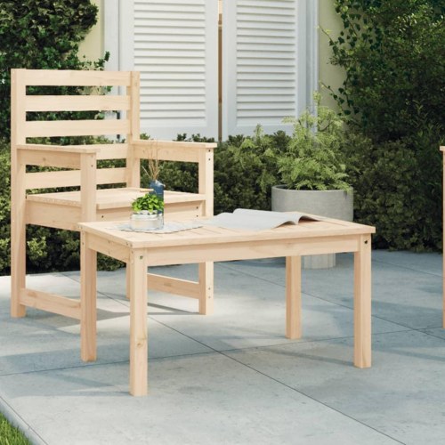 Havebord i massivt fyrretræ 82,5 × 50,5 × 45 cm - natur