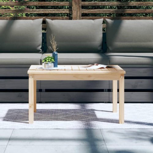 Havebord i massivt fyrretræ 82,5 × 50,5 × 45 cm - natur