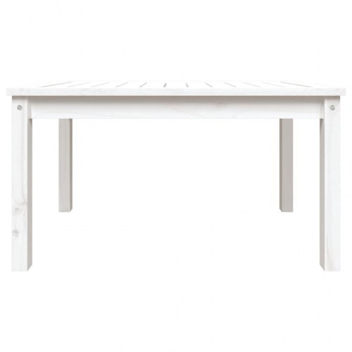 Havebord i massivt fyrretræ - hvid, 82,5 × 50,5 × 45 cm