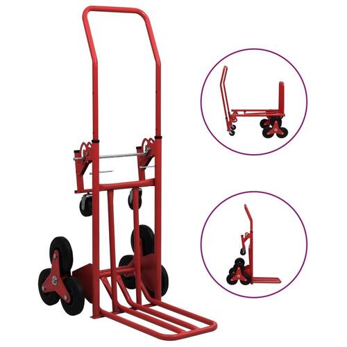 2-i-1 foldbar platformsvogn til trapper 51x74x120cm 150 kg