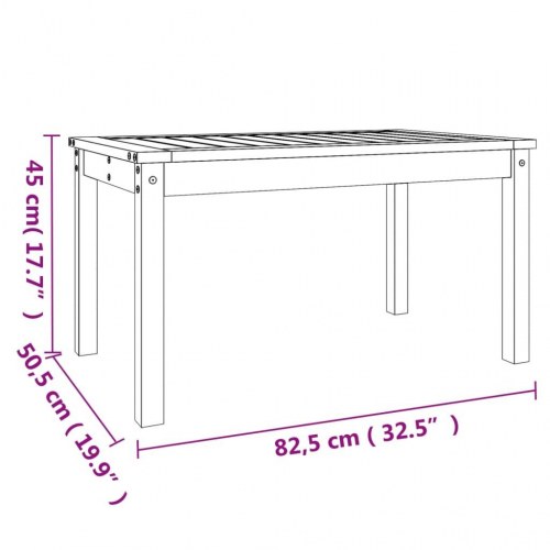 Havebord i massivt douglasgran - 82,5 × 50,5 × 45 cm
