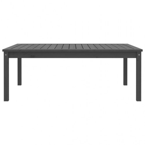 Havebord 121x82,5x45 cm massivt fyrretræ grå