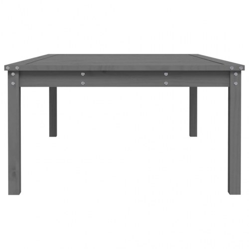 Havebord 121x82,5x45 cm massivt fyrretræ grå