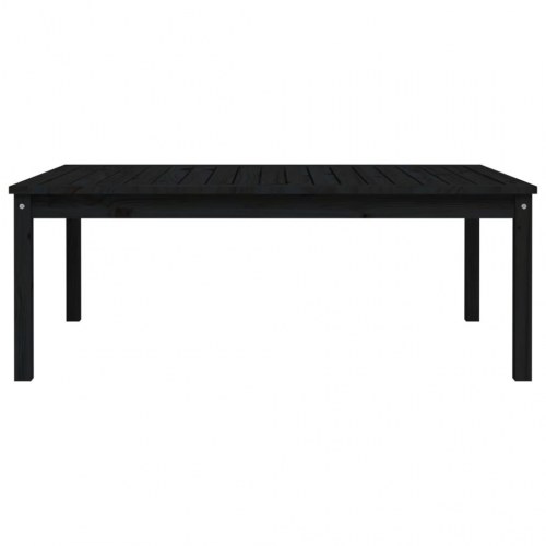 Havebord 121x82,5x45 cm massivt fyrretræ sort