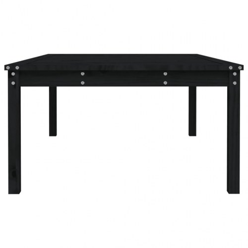Havebord 121x82,5x45 cm massivt fyrretræ sort