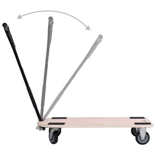 Vogn med 4 hjul og håndtag 250 kg