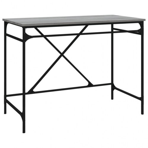 Skrivebord 100×50×75 cm - konstrueret træ og jern, grå sonoma-eg