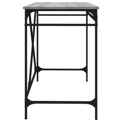 Skrivebord 100×50×75 cm - konstrueret træ og jern, grå sonoma-eg