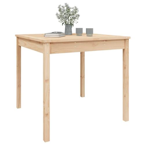 Havebord 82,5x82,5x76 cm massivt fyrretræ