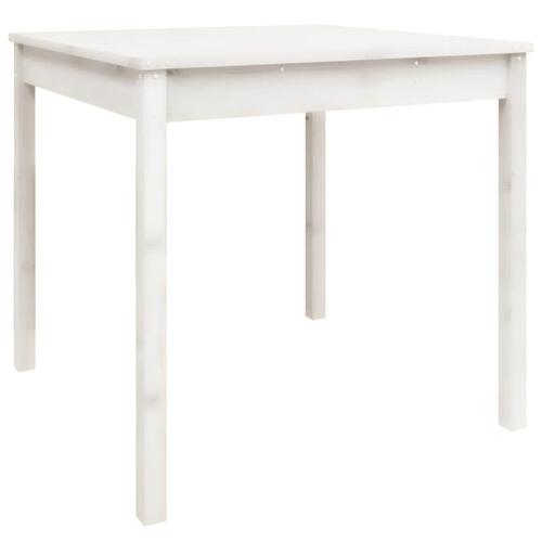 Havebord 82,5x82,5x76 cm massivt fyrretræ hvid