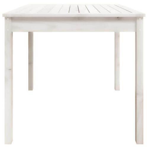 Havebord 82,5x82,5x76 cm massivt fyrretræ hvid