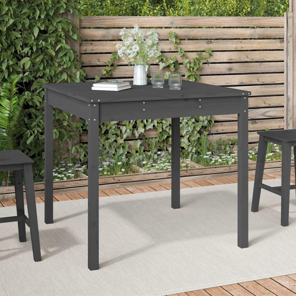 Havebord 82,5X82,5X76 Cm Massivt Fyrretræ - Fyrretræ grå / 82.5 x 82.5 x 76 cm