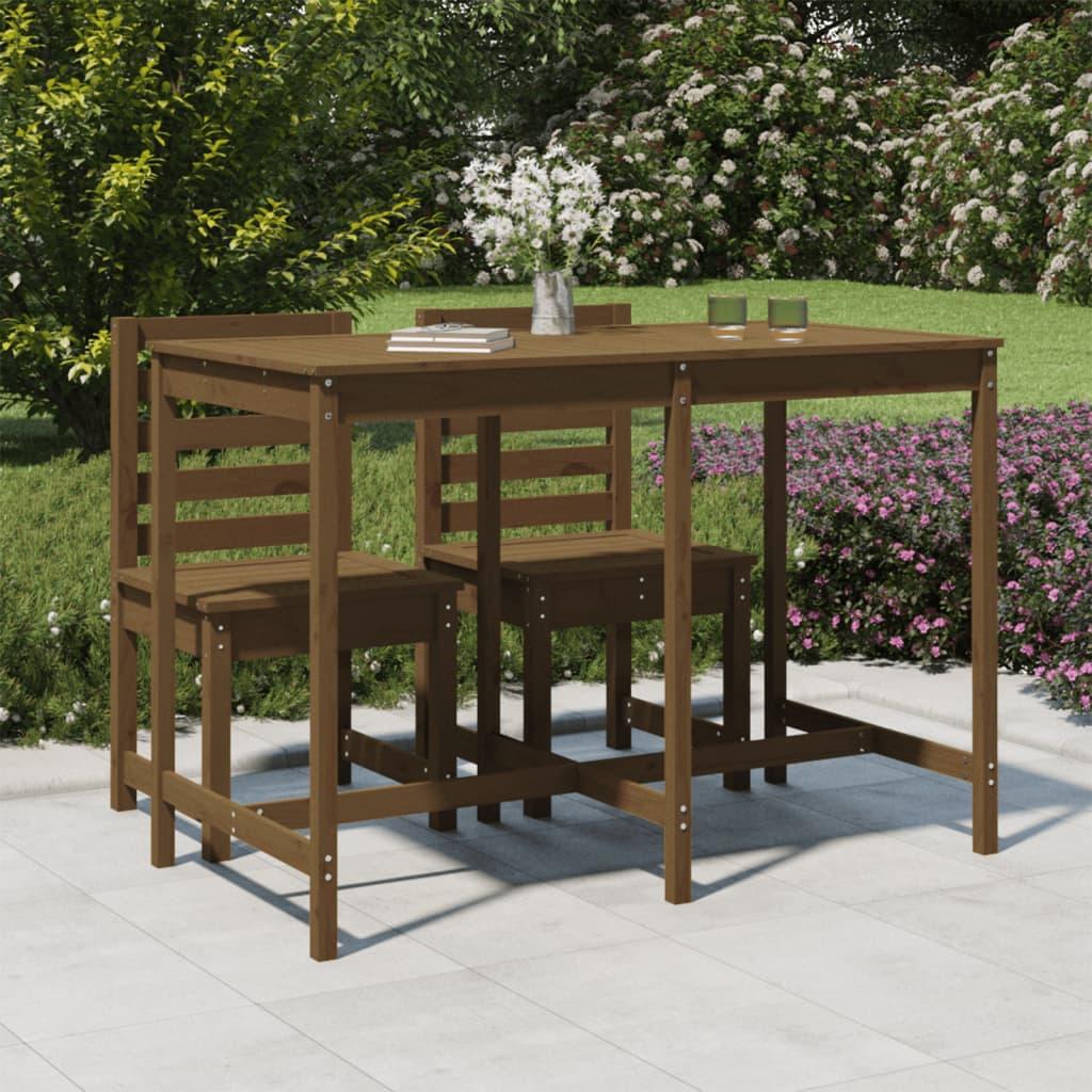 Havebord 159,5X82,5X110 Cm Massivt Fyrretræ Gyldenbrun - Fyrretræ honningbrun / 159.5 x 82.5 x 110 cm