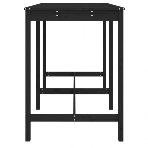 Havebord 159,5x82,5x110 cm massivt fyrretræ sort