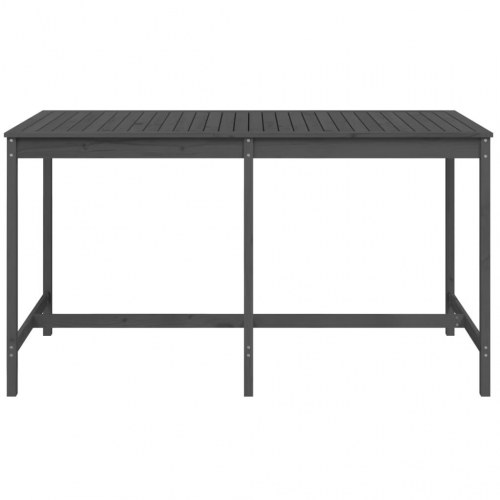 Havebord i massivt fyrretræ - grå, 203,5 × 90 × 110 cm