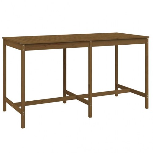 Havebord i massivt fyrretræ 203,5 × 90 × 110 cm - gyldenbrun