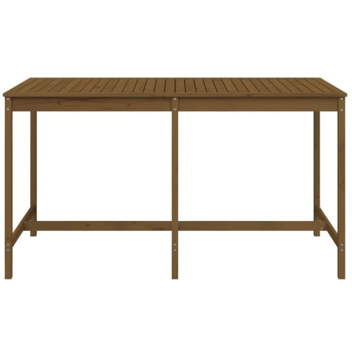 Havebord i massivt fyrretræ 203,5 × 90 × 110 cm - gyldenbrun