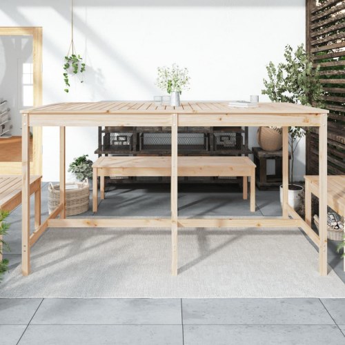 Havebord i massivt fyrretræ - 203,5 × 90 × 110 cm