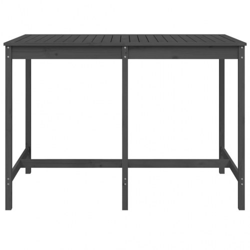 Havebord i massivt fyrretræ - 159,5 × 82,5 × 110 cm, grå