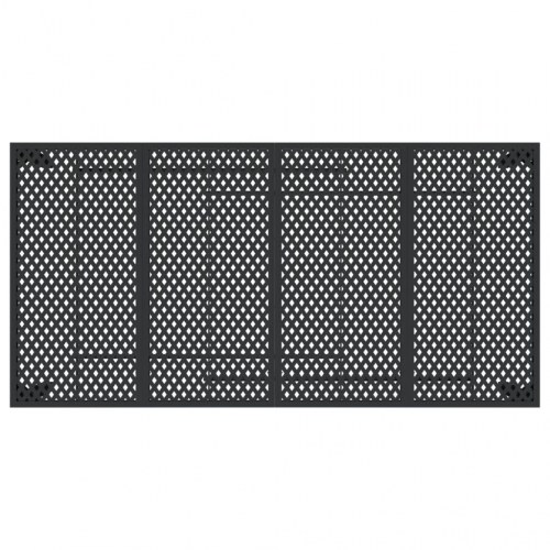 Havebord 200x100x72 cm stål antracitgrå