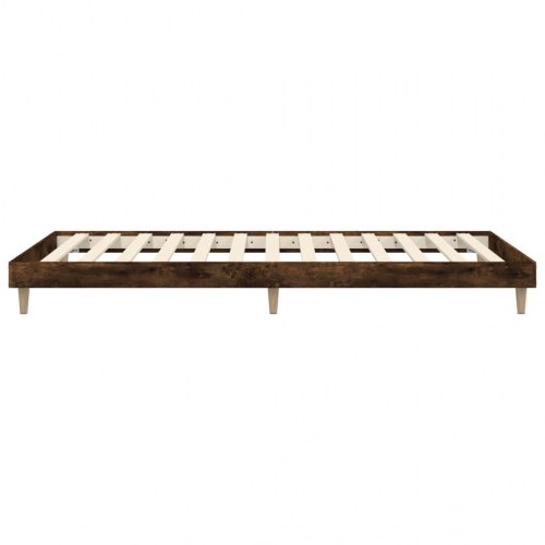 Sengeramme 90x190 cm i konstrueret træ - røget eg (uden madras)